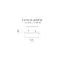 Einbauleuchte rund FLED Downlight 6W 3000-5000K IP20 3
