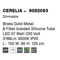 Nova Luce 9082093 Cerelia LED Pendelleuchte Messing Gold 7