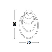 Nova Luce 9082091 Cerelia LED Wandleuchte Messing Gold 6