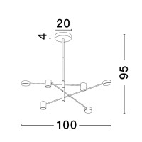 Nova Luce 9080121 Nordik LED Pendelleuchte Schwarz 4