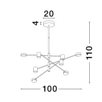 Nova Luce 9080122 Nordik LED Pendelleuchte Schwarz 5