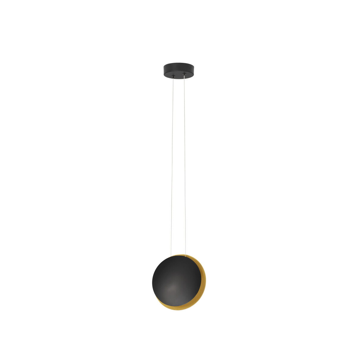 Nova Luce 9695248 Shell LED Pendelleuchte Schwarz, Gold
