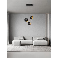 Nova Luce 9695249 Shell LED Pendelleuchte Schwarz, Gold 2