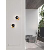 Nova Luce 9695247 Shell LED Wandleuchte Schwarz, Gold 2