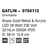 Nova Luce 9756712 Gatlin LED Deckenleuchte Messing Gold 7