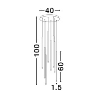 Nova Luce 9081802 Elettra LED Pendelleuchte Schwarz 6