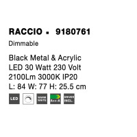Nova Luce 9180761 Raccio LED Deckenleuchte Schwarz 8