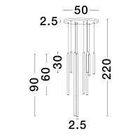 Nova Luce 9287945 Trimle LED Pendelleuchte Schwarz 5