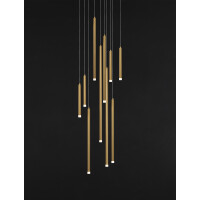 Nova Luce 9287940 Trimle LED Pendelleuchte Gold gebürst
