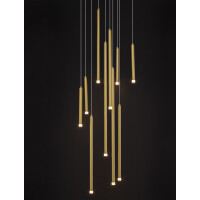Nova Luce 9287940 Trimle LED Pendelleuchte Gold gebürst