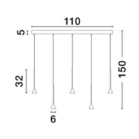 Nova Luce 9060218 Net LED Pendelleuchte Schwarz 5