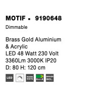 Nova Luce 9190648 Motif LED Pendelleuchte Messing Gold 7