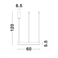 Nova Luce 9190740 Motif LED Pendelleuchte Weiß 5