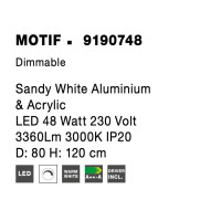 Nova Luce 9190748 Motif LED Pendelleuchte Weiß 7