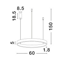 Nova Luce 9345660 Elowen LED Pendelleuchte Schwarz 6