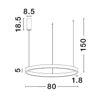 Nova Luce 9345664 Elowen LED Pendelleuchte Schwarz 7