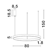 Nova Luce 9345665 Elowen LED Pendelleuchte Gold gebürst
