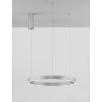 Nova Luce 9345662 Elowen LED Pendelleuchte Silber gebür