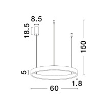 Nova Luce 9345659 Elowen LED Pendelleuchte Weiß 6