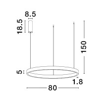 Nova Luce 9345663 Elowen LED Pendelleuchte Weiß 6