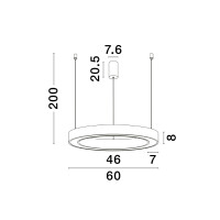 Nova Luce 9345638 Morbido LED Pendelleuchte  Weiß 6