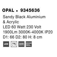 Nova Luce 9345636 Morbido LED Deckenleuchte  Schwarz 8