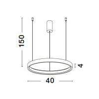 Nova Luce 9345615 Perrine LED Pendelleuchte Gold gebürs