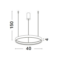 Nova Luce 9345614 Perrine LED Pendelleuchte Silber gebü