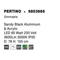 Nova Luce 9853686 Pertino LED Pendelleuchte  Schwarz 6
