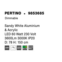 Nova Luce 9853685 Pertino LED Pendelleuchte  Weiß 6