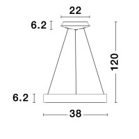 Nova Luce 9453431 Rando Thin LED Pendelleuchte  Schwarz 7