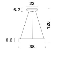 Nova Luce 9453430 Rando Thin LED Pendelleuchte  Weiß 5