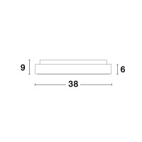 Nova Luce 9353832 Rando Thin LED Deckenleuchte Gold geb&uuml