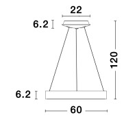 Nova Luce 9453454 Rando Thin LED Pendelleuchte Gold geb&uuml