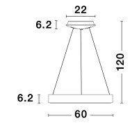Nova Luce 9453453 Rando Thin LED Pendelleuchte  Schwarz 6