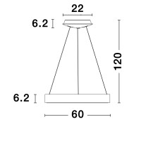 Nova Luce 9453452 Rando Thin LED Pendelleuchte  Weiß 6