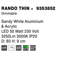 Nova Luce 9353852 Rando Thin LED Deckenleuchte  Weiß 7