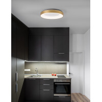 Nova Luce 9353854 Rando Thin LED Deckenleuchte Gold geb&uuml