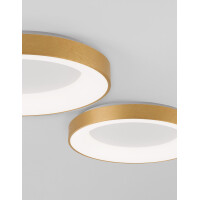 Nova Luce 9353854 Rando Thin LED Deckenleuchte Gold geb&uuml