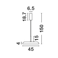 Nova Luce 9005650 Linus LED Pendelleuchte Champagnergold 7