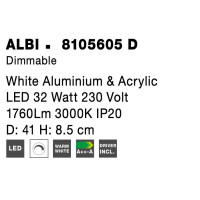 Nova Luce 8105605 D Albi LED Deckenleuchte  Weiß 7