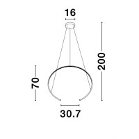 Nova Luce 9010023 Breda LED Pendelleuchte  Schwarz 8
