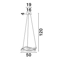 Nova Luce 9756718 Odrey LED Pendelleuchte Silber, Gold 6