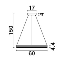Nova Luce 9530228 Adria LED Pendelleuchte Messing Gold 5