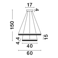 Nova Luce 9530230 Adria LED Pendelleuchte Messing Gold 5