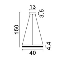Nova Luce 9530225 Adria LED Pendelleuchte  Schwarz 6