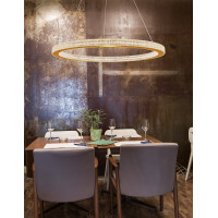 Nova Luce 9285810 Fiore LED Pendelleuchte Antik Gold 2