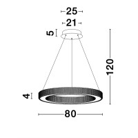 Nova Luce 9285810 Fiore LED Pendelleuchte Antik Gold 5