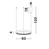 Nova Luce 9285601 Preston LED Pendelleuchte Antik Gold 6