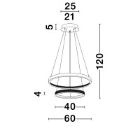 Nova Luce 9862852 Preston LED Pendelleuchte Antik Gold 7